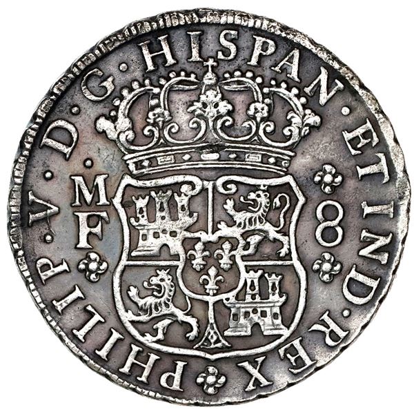 Mexico City, Mexico, pillar 8 reales, Philip V, 1743MF.