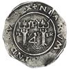 Image 1 : Lima, Peru, 4 reales, Philip II, assayer R (large) to left, motto PL-VSV-TR, legends HISPA / NIARVM.