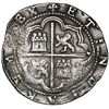 Image 2 : Lima, Peru, cob 8 reales, Philip II, assayer Diego de la Torre, P-8 to left, *-oD to right.