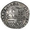 Image 1 : Lima, Peru, cob 4 reales, Philip II, assayer Diego de la Torre, P-4 to left, *-oD to right.