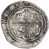 Image 2 : Lima, Peru, cob 4 reales, Philip II, assayer Diego de la Torre, P-4 to left, *-oD to right.