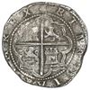 Image 2 : Lima, Peru, cob 4 reales, Philip II, assayer Diego de la Torre, P-4 to left, *-oD to right.