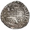 Image 1 : Lima, Peru, cob 2 reales, Philip II, assayer Diego de la Torre, P-ii to left, oD-* to right.