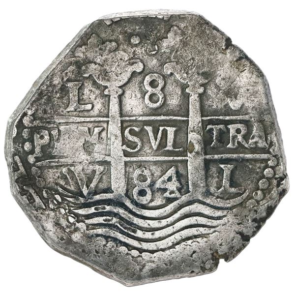 Lima, Peru, cob 8 reales, 1684V, ex-Association (1707).