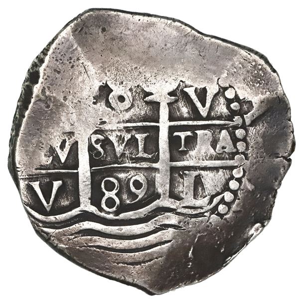 Lima, Peru, cob 8 reales, 1689V.