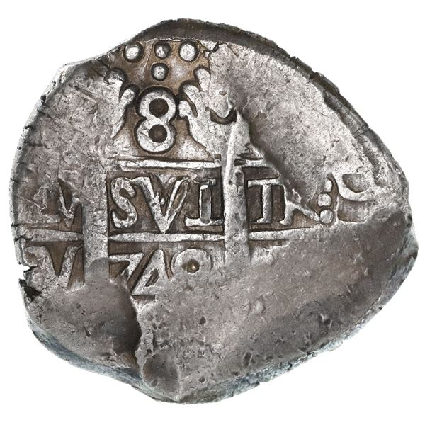 Lima, Peru, cob 8 reales, 1742V.