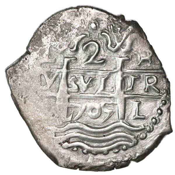 Lima, Peru, cob 2 reales, 1705H.