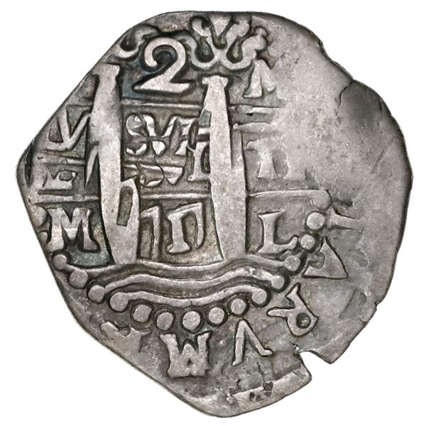 Lima, Peru, cob 2 reales, 1717M.