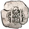 Image 1 : Lima, Peru, cob 2 reales, 1726/5M, unique overdate.