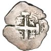 Image 2 : Lima, Peru, cob 2 reales, 1726/5M, unique overdate.