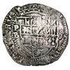 Image 1 : Potosi, Bolivia, cob 8 reales, Philip II, assayer B (5th period).