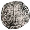 Image 2 : Potosi, Bolivia, cob 8 reales, Philip II, assayer B (5th period).
