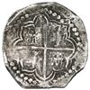 Image 2 : Potosi, Bolivia, cob 8 reales, Philip III, assayer R (curved leg).