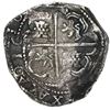 Image 2 : Potosi, Bolivia, cob 8 reales, Philip IV, assayer T, crosslet-cross ornaments (1630-1).