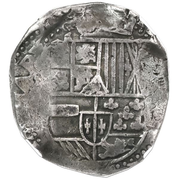 Potosi, Bolivia, cob 8 reales, 1636(T or TR), NGC VF 20, finest and only example in NGC census.