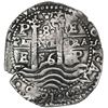 Image 1 : Potosi, Bolivia, cob 8 reales, 1656E, no PH at top, denomination above cross.