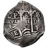 Image 1 : Potosi, Bolivia, cob 8 reales, 1658E, pomegranate above cross, quadrants of cross transposed (very r