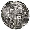 Image 2 : Potosi, Bolivia, cob 8 reales, 1658E, denomination 8 above cross (rare).