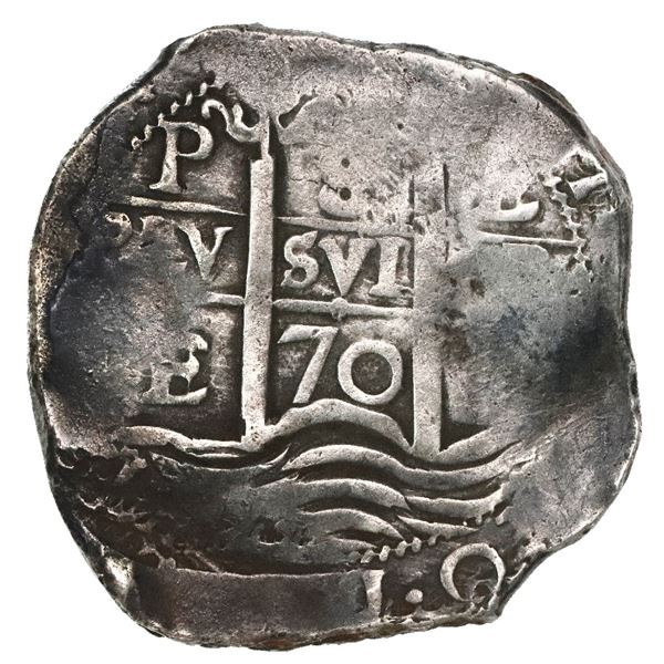 Potosi, Bolivia, cob 8 reales, 1670E.