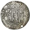 Image 1 : Potosi, Bolivia, cob 8 reales Royal (galano), 1671E, NGC XF details / holed.