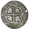 Image 2 : Potosi, Bolivia, cob 8 reales Royal (galano), 1671E, NGC XF details / holed.