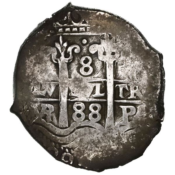 Potosi, Bolivia, cob 8 reales, 1688VR.