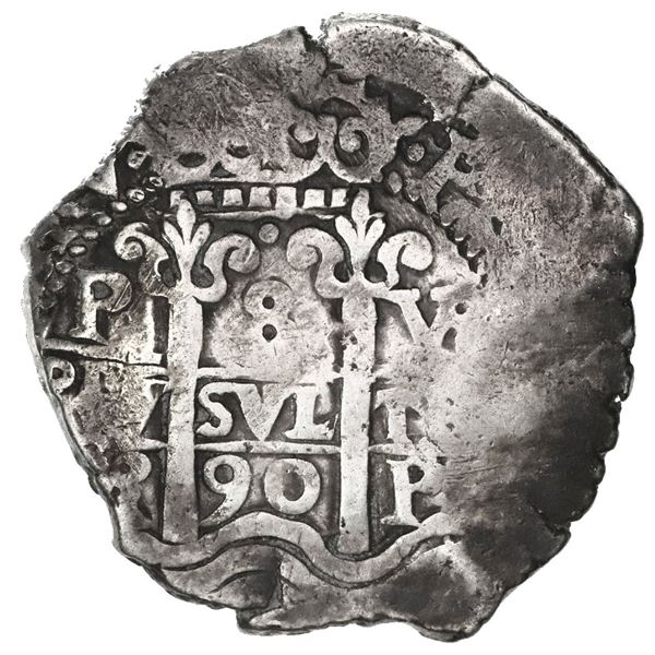 Potosi, Bolivia, cob 8 reales, 1690VR.