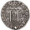 Image 1 : Potosi, Bolivia, cob 8 reales Royal (galano), 1691VR, rare, NGC VF details / holed.
