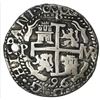 Image 2 : Potosi, Bolivia, cob 8 reales Royal (galano), 1696VR, NGC VF details / holed, finest and only exampl