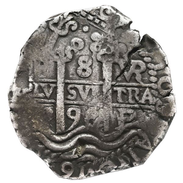 Potosi, Bolivia, cob 8 reales, 1696VR, NGC VF 30.