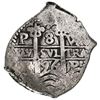 Image 1 : Potosi, Bolivia, cob 8 reales, 1696VR.