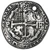 Image 2 : Potosi, Bolivia, cob 8 reales Royal (galano), 1698F, NGC VF details / holed, rev damage.