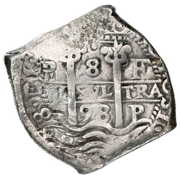 Potosi, Bolivia, cob 8 reales, 1698F.