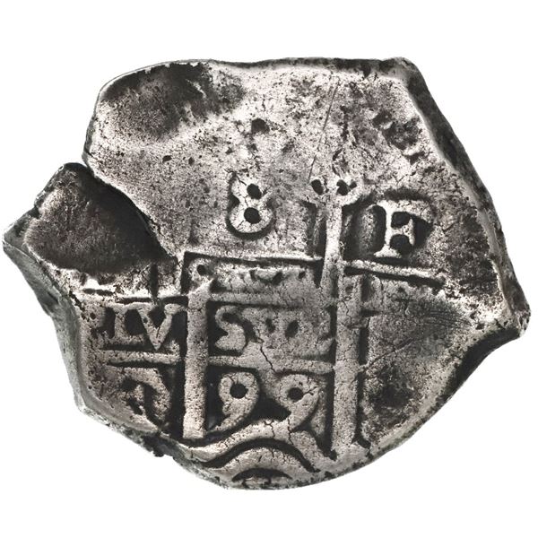Potosi, Bolivia, cob 8 reales, 1699F, ex-1715 Fleet.