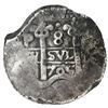 Image 1 : Potosi, Bolivia, cob 8 reales, 1705Y, NGC VF 20, finest and only example in NGC census.