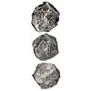 Image 1 : Complete date-set of Potosi, Bolivia, cob 8 reales of Louis I (assayer Y): 1725, 1726 and 1727.