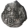 Image 1 : Potosi, Bolivia, cob 8 reales, 1736E, NGC VF 30.