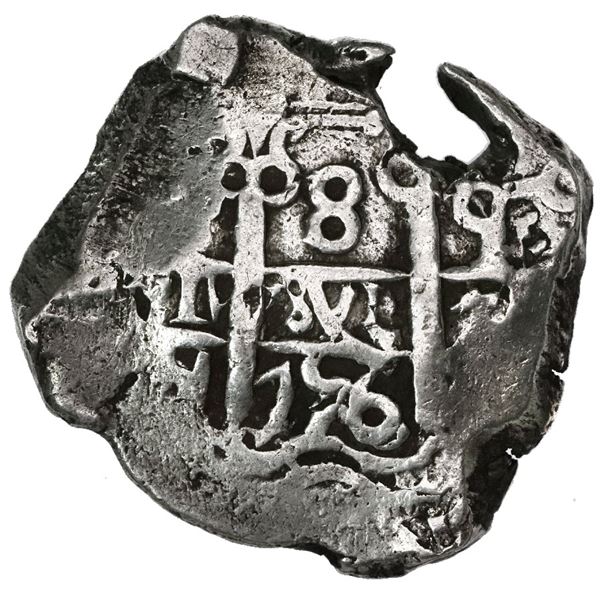 Potosi, Bolivia, cob 8 reales, 1756q.