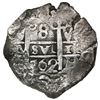 Image 1 : Potosi, Bolivia, cob 8 reales, 1762V-(Y).