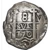 Image 1 : Potosi, Bolivia, cob 8 reales, 1770V-J, very rare, NGC VF 20, finest and only example in NGC census.