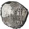 Image 1 : Potosi, Bolivia, cob 8 reales, 1770V-(Y).
