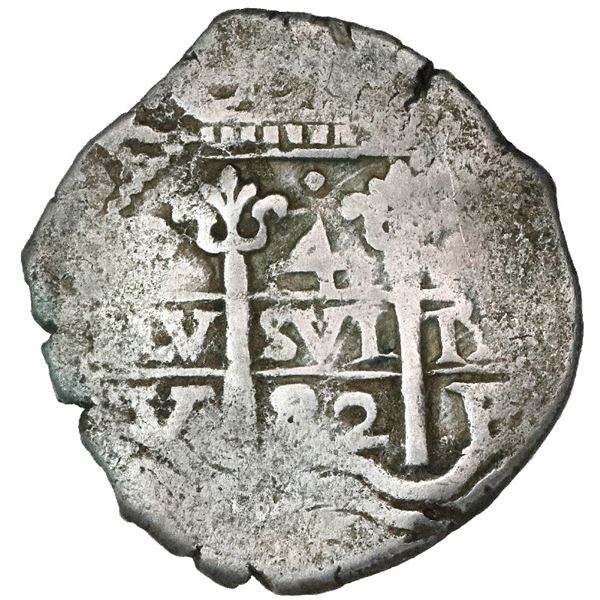 Potosi, Bolivia, cob 4 reales, 1682V.