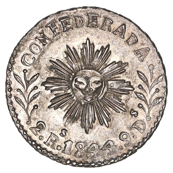 Cordoba, Argentina, 2 reales, 1844, NGC MS 63 ("top pop"), ex-O'Brien.
