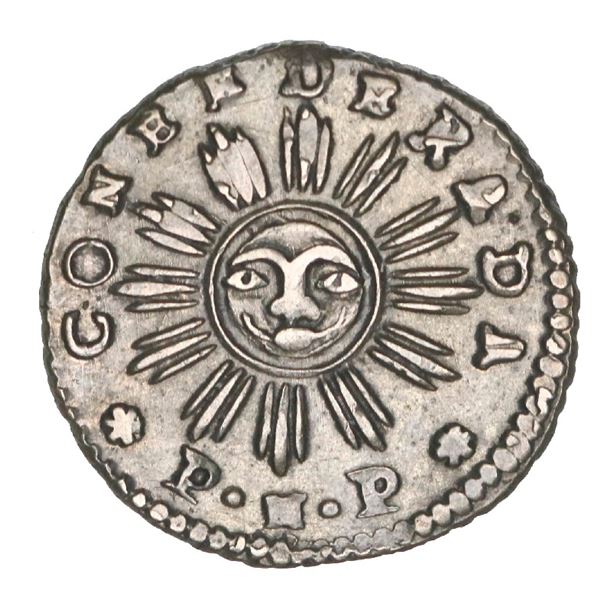 Cordoba, Argentina, 1 real, 1841 *P.N.P*, arms type, NGC XF 45, ex-O'Brien.