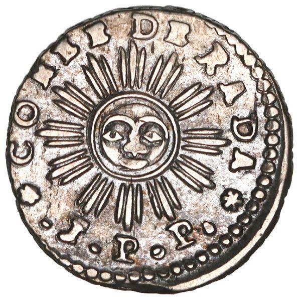 Cordoba, Argentina, 1 real, 1842 *.J.P.P.*, PROVINCIA, NGC XF 40, finest and only example in NGC cen