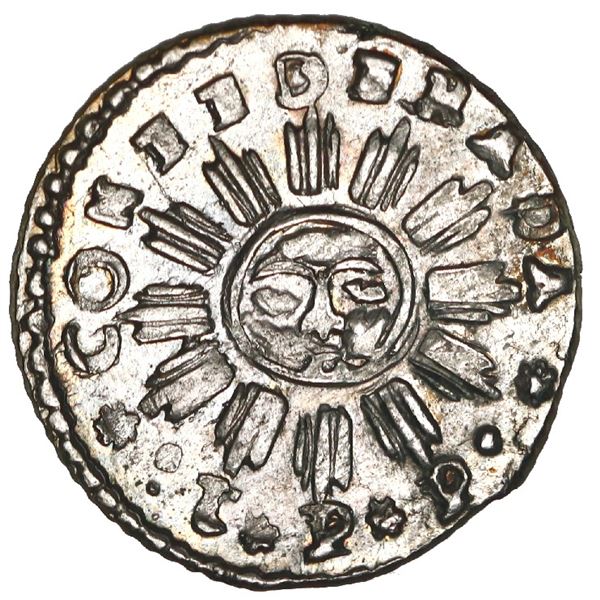 Cordoba, Argentina, 1 real, 1843 *.J*P*P* with retrograde J, CONFEDERADA, NGC MS 63, finest and only