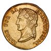Image 1 : Potosi, Bolivia, gold 8 scudos, 1852FP, left-facing bust, rare.