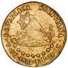Image 2 : Potosi, Bolivia, gold 8 scudos, 1852FP, left-facing bust, rare.