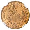 Image 2 : Potosi, Bolivia, gold 1 scudo, 1835LM, NGC AU 55, ex-Newman.
