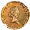 Image 1 : Potosi, Bolivia, gold 1/2 scudo, 1844R, coin axis, NGC MS 62 ("top pop"), ex-Newman.